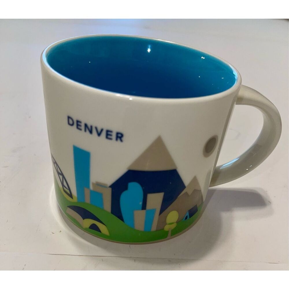 Starbucks Denver Coffee Mug 2015‎ You Are Here Fly Fishing Red Rock Amphitheater